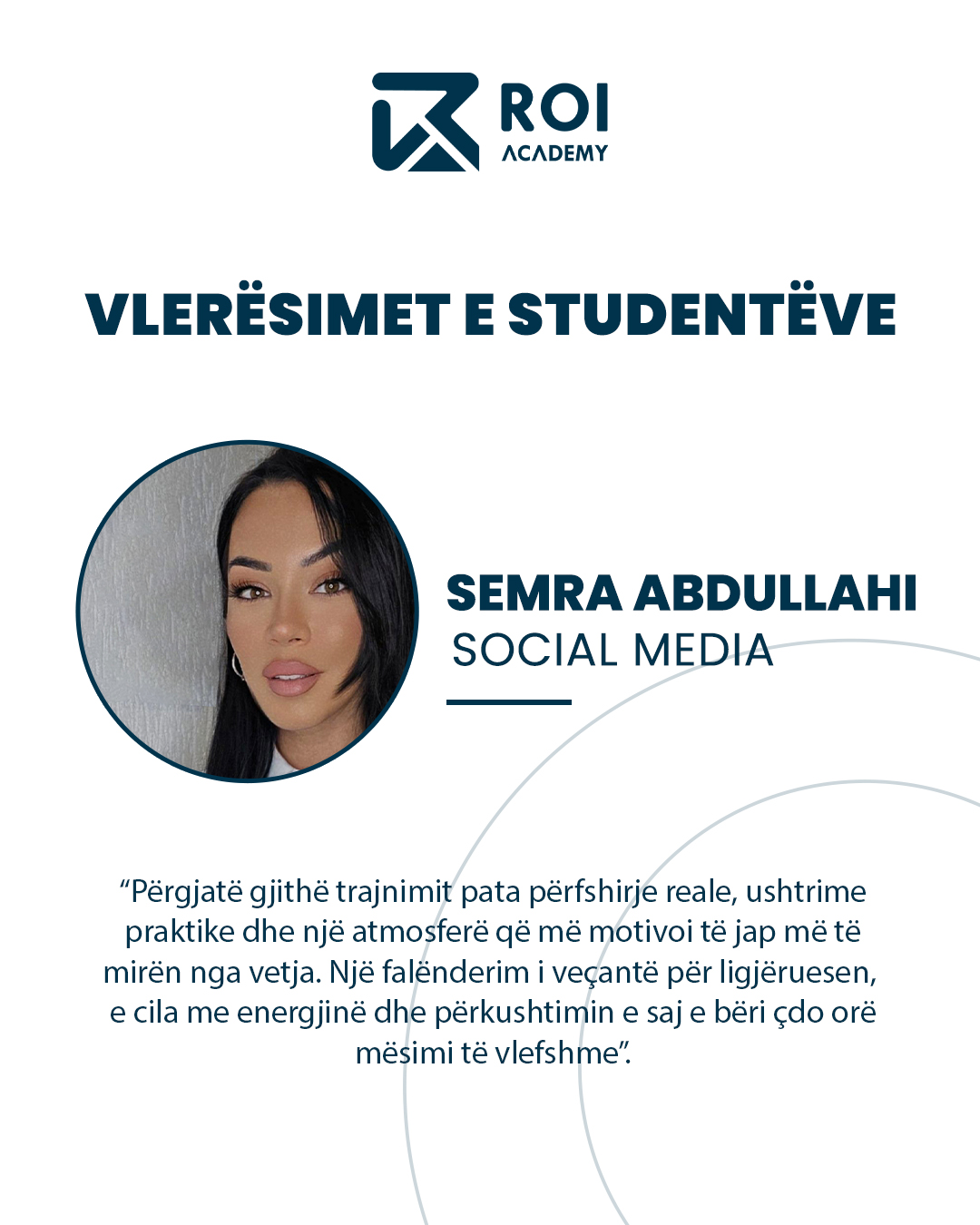 You are currently viewing Studentja jonë, Semra Abdullahi, flet per përvojën e saj në trajnimin për Social Media 